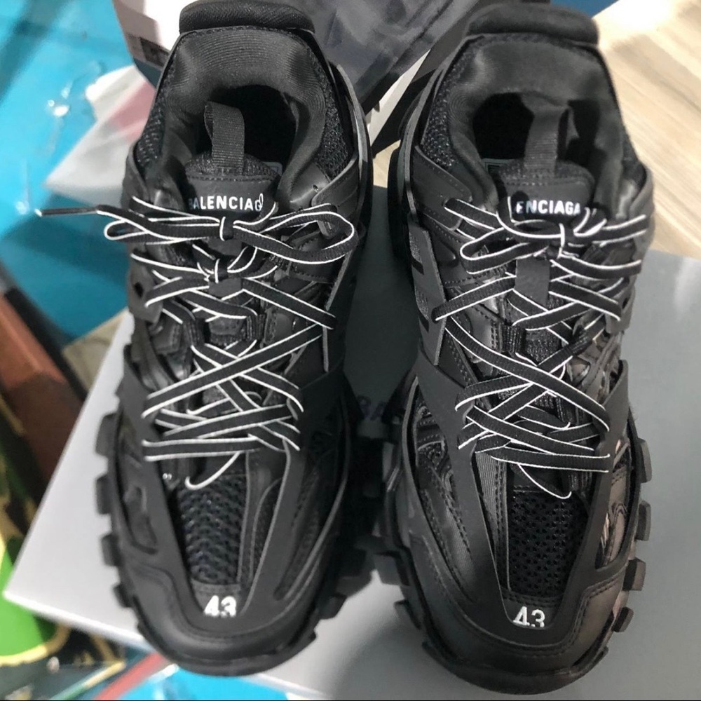 Balenciaga Black Athletic Shoes with Chunky Design
